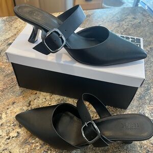 Nordstrom Black Heels with Stylish Buckle